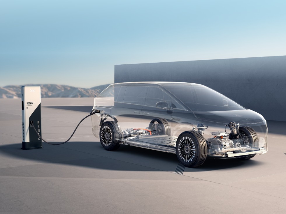 XPENG X9 fast charging platform mobile