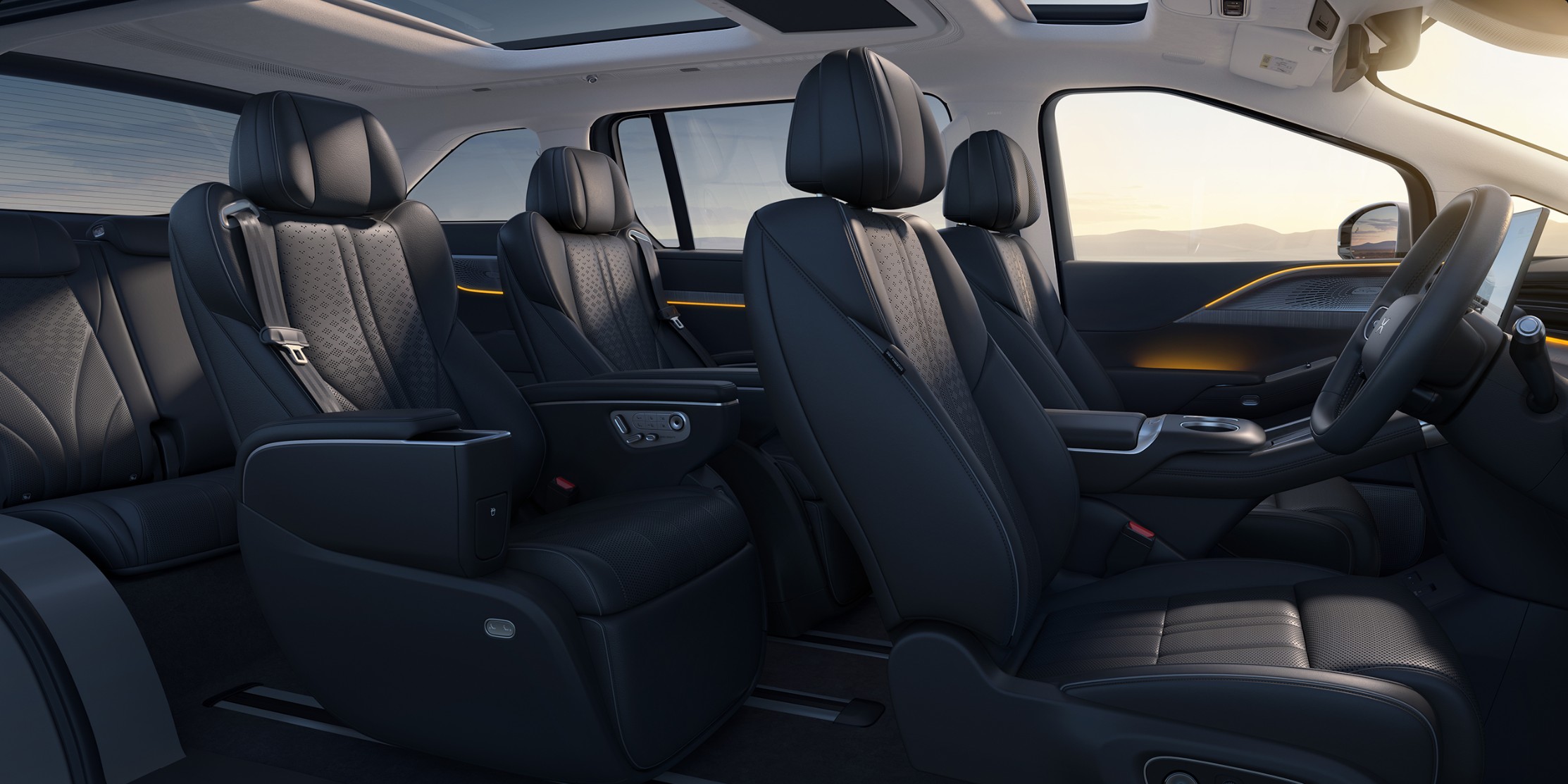 XPENG X9 Meteorite Black interior
